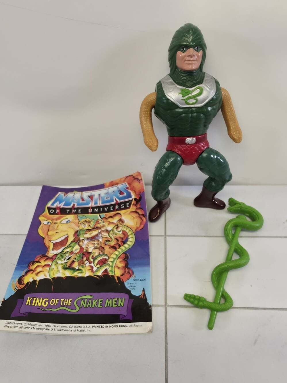 1980s Motu King Hiss with Snake And Booklet